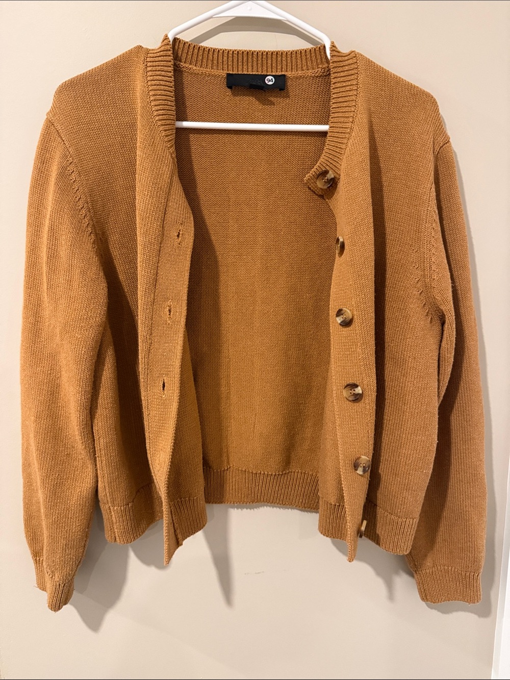 Zara Camel Cardigan with Button Front
